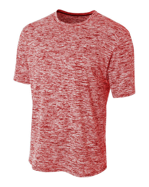 A4 Space Dye Tech Shirt (N3296), Color 'Scarlet'